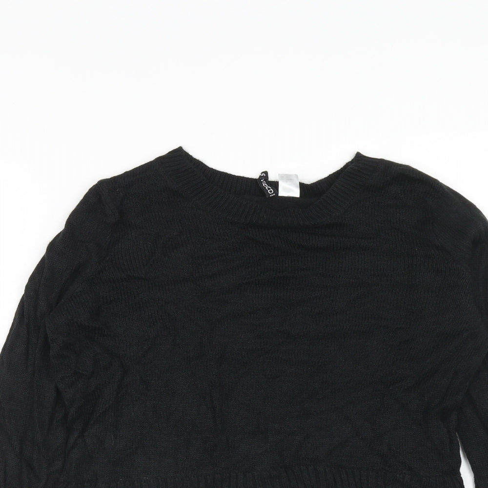 Womens UK Size S H&M Black Pullover Jumper