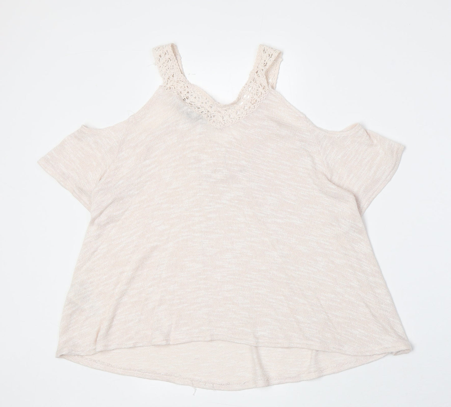 Womens UK Size 8 New Look Pink Basic T-Shirt