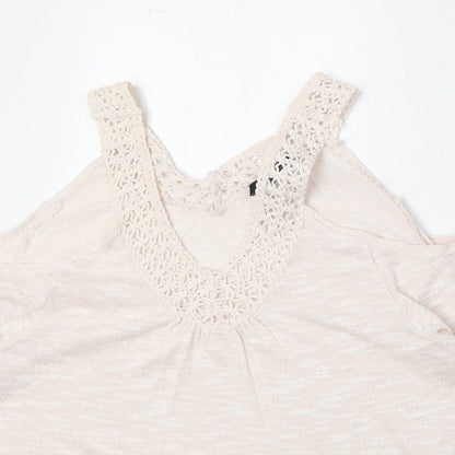 Womens UK Size 8 New Look Pink Basic T-Shirt
