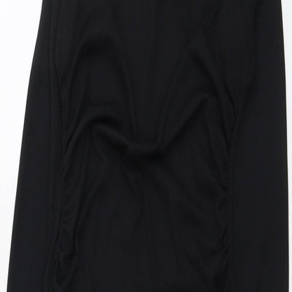 I SAW IT FIRST Womens Black Polyester Shift Size 12 V-Neck Pullover