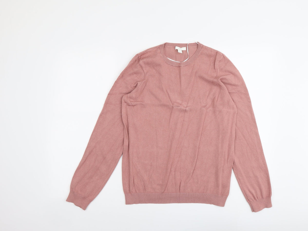 Womens UK Size M H&M Pink Pullover Jumper
