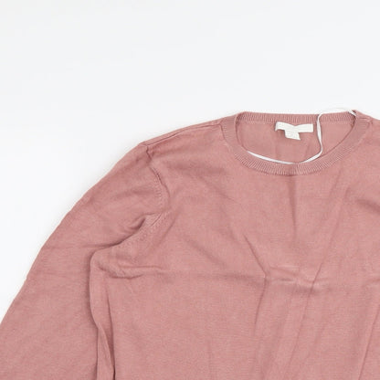 Womens UK Size M H&M Pink Pullover Jumper