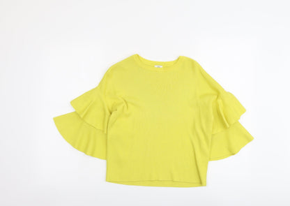 Womens UK Size 6 River Island Yellow Pullover Jumper