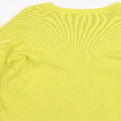 Womens UK Size 6 River Island Yellow Pullover Jumper