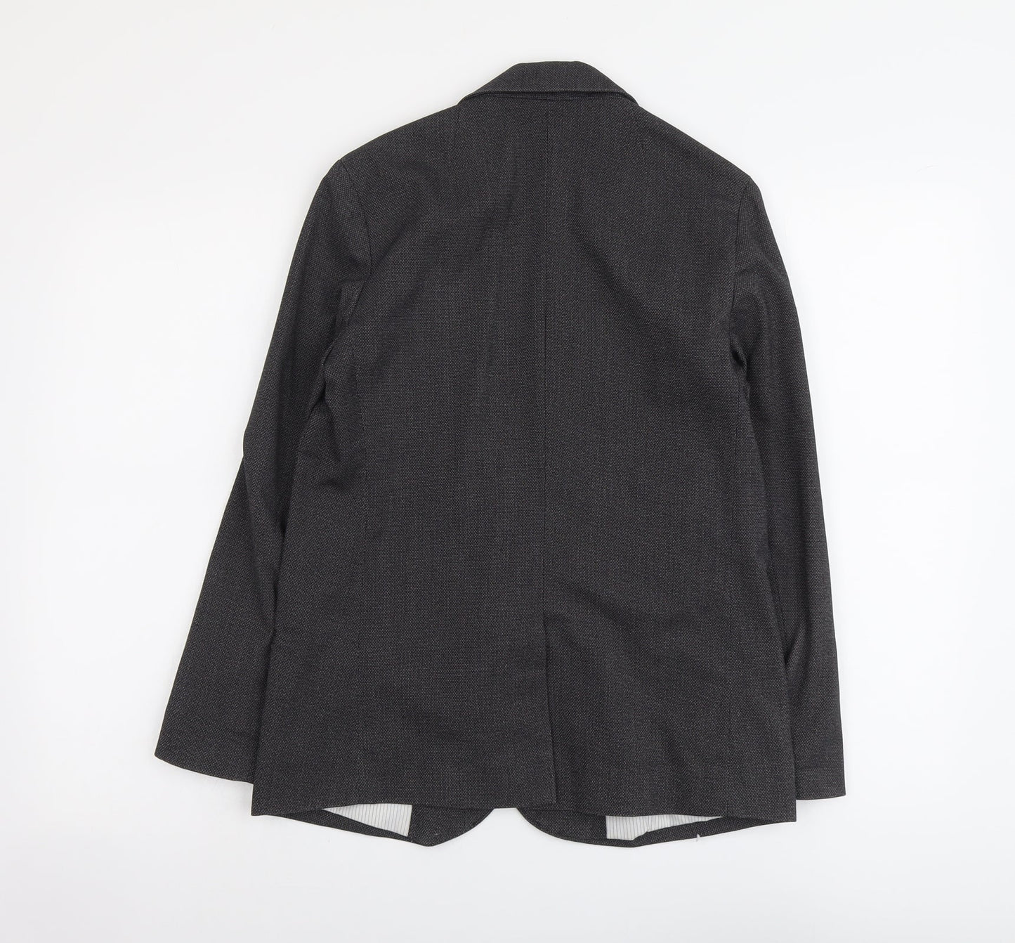 Sparkle & Fade Womens Grey Polyacrylate Fibre Jacket Blazer Size S - Open