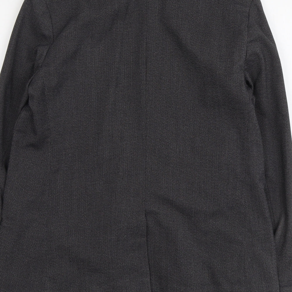 Sparkle & Fade Womens Grey Polyacrylate Fibre Jacket Blazer Size S - Open
