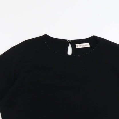 Womens UK Size M Bonmarché Black Pullover Jumper