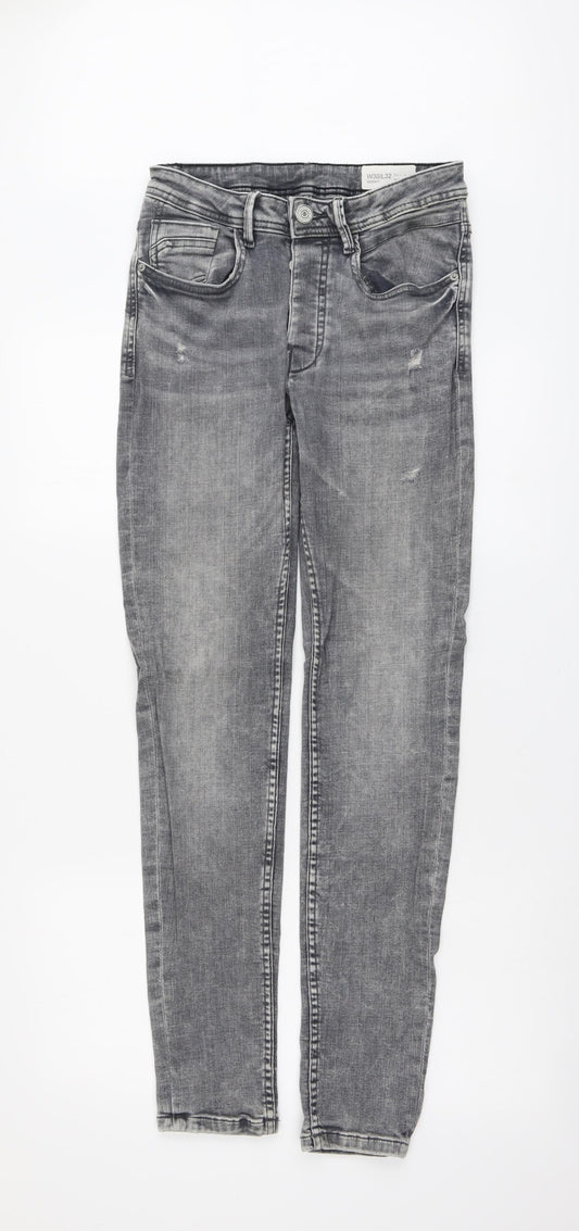 Denim & Co. Mens Blue Cotton Skinny Jeans Size 30 in L32 in Regular Button