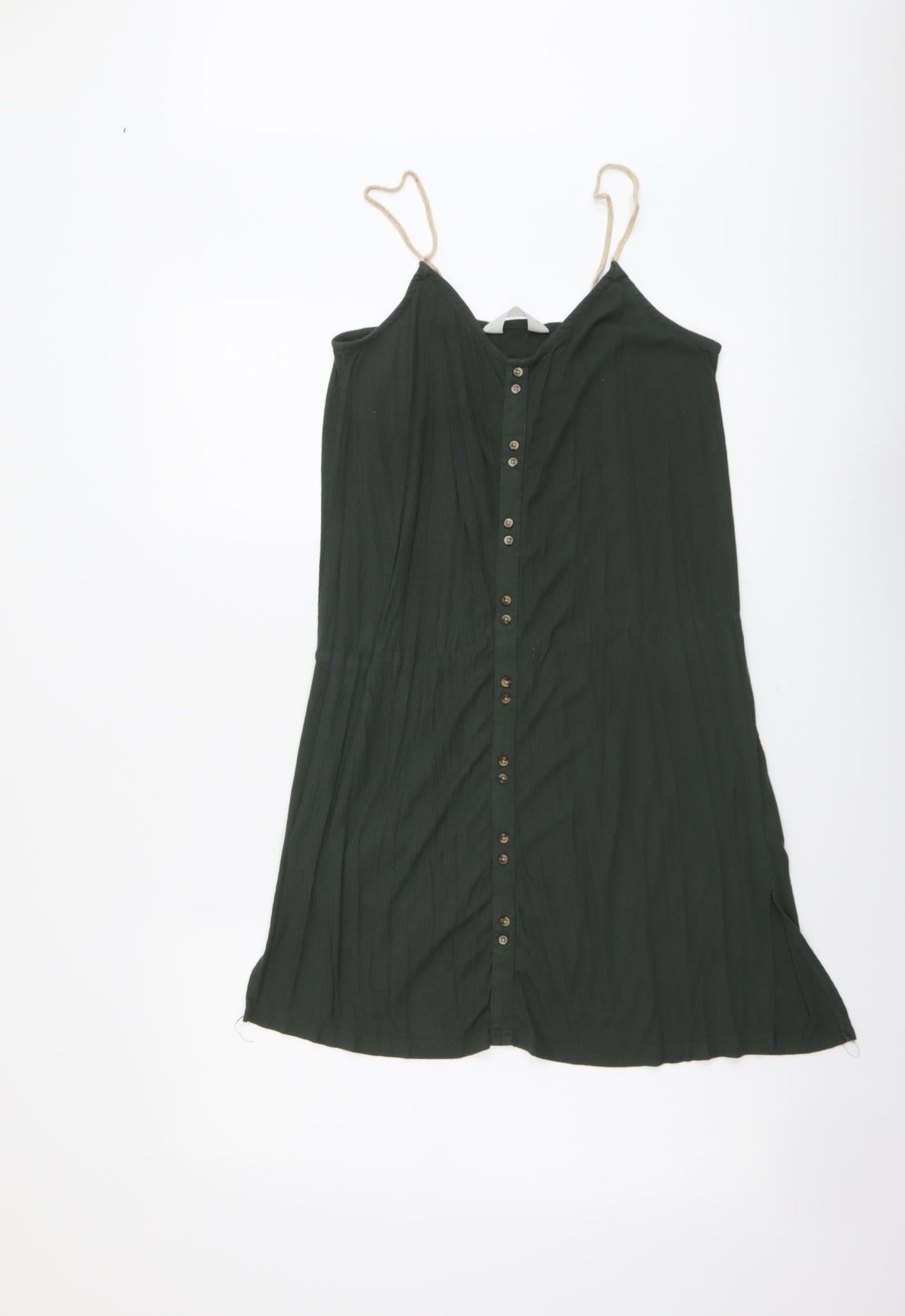 Primark Womens Green Viscose A-Line Size XS V-Neck Pullover