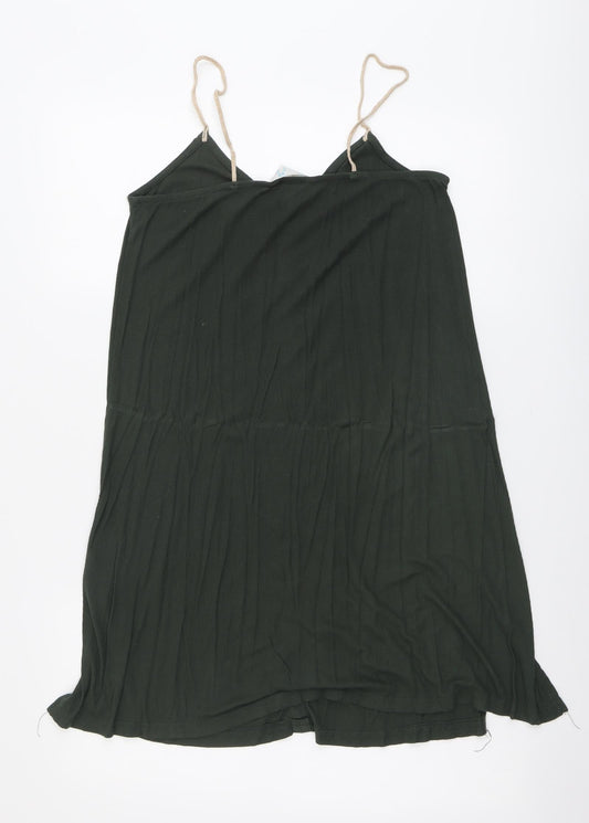 Primark Womens Green Viscose A-Line Size XS V-Neck Pullover