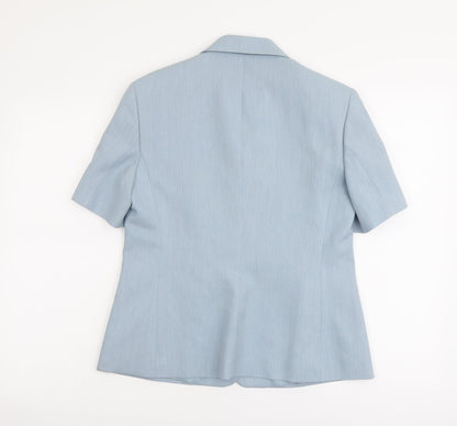 BHS Womens Blue Polyester Jacket Blazer Size 12