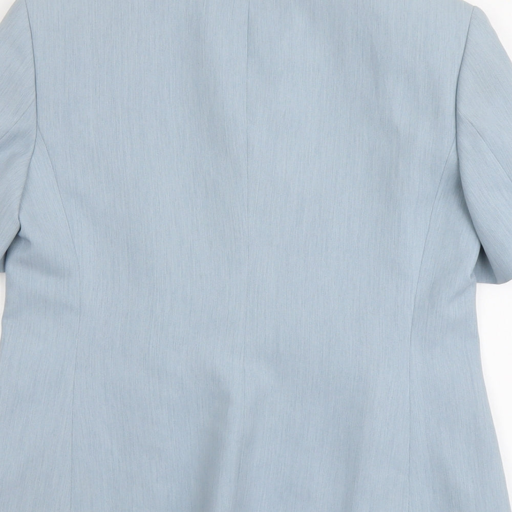 BHS Womens Blue Polyester Jacket Blazer Size 12