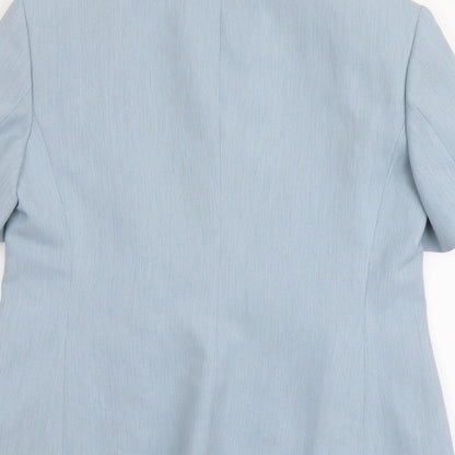 BHS Womens Blue Polyester Jacket Blazer Size 12