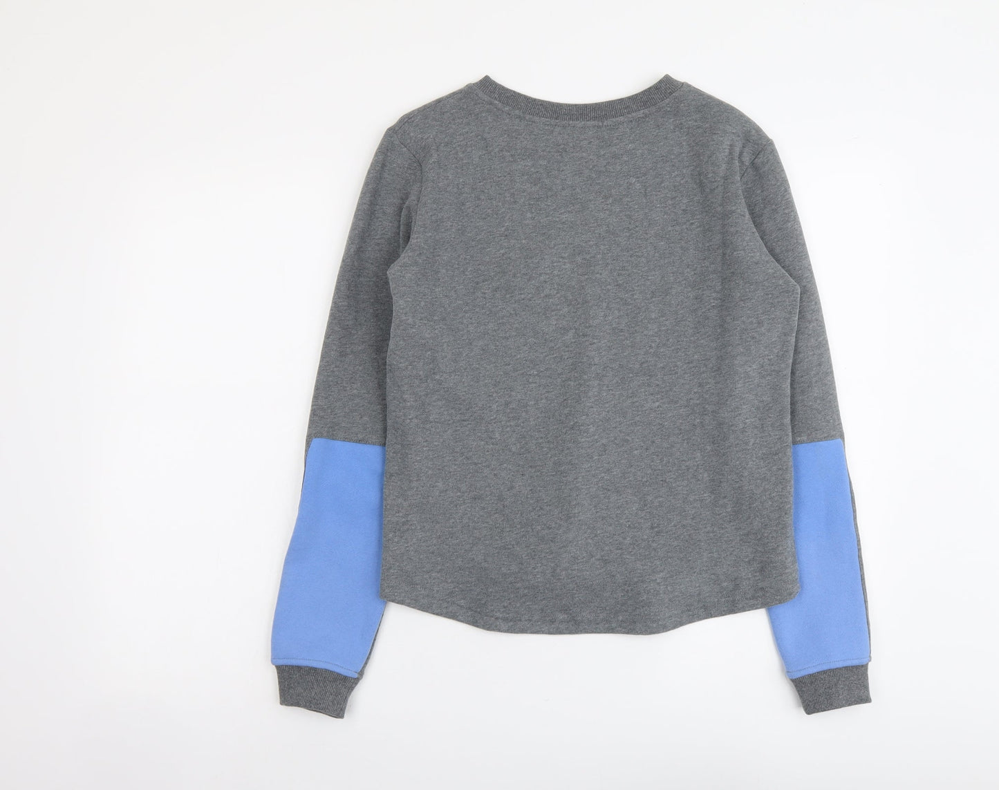 More Mile Girls Grey Geometric Cotton Pullover Sweatshirt Size 13-14 Years Pullover