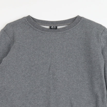 More Mile Girls Grey Geometric Cotton Pullover Sweatshirt Size 13-14 Years Pullover