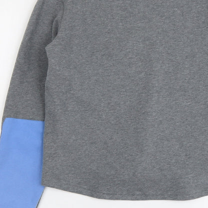 More Mile Girls Grey Geometric Cotton Pullover Sweatshirt Size 13-14 Years Pullover