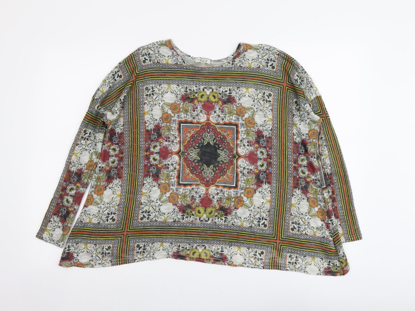 Womens UK Size 6 River Island Multicoloured Basic Blouse