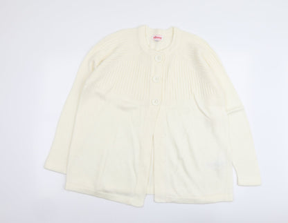 Womens UK Size 16 Slimma Ivory Cardigan Jumper