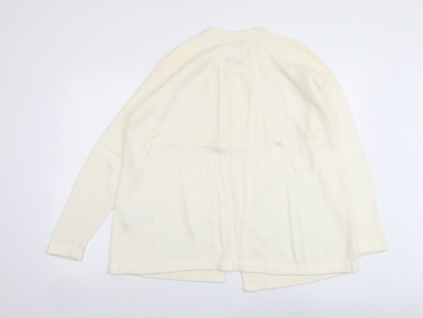 Womens UK Size 16 Slimma Ivory Cardigan Jumper