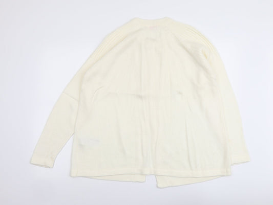 Womens UK Size 16 Slimma Ivory Cardigan Jumper