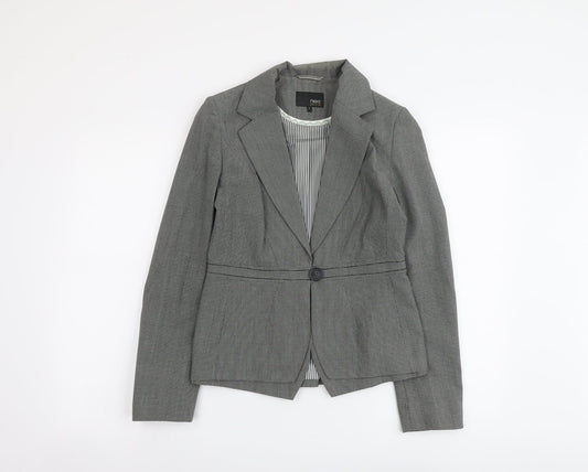 NEXT Womens Grey Polyester Jacket Blazer Size 8