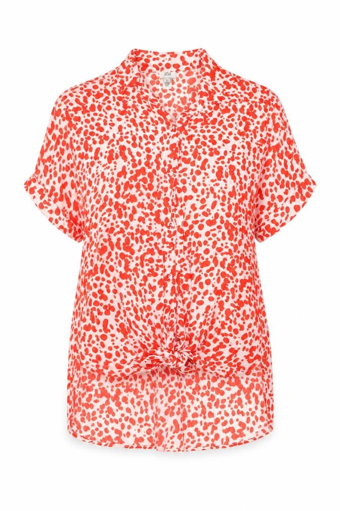 Womens UK Size 8 River Island Orange Basic Button-Up
