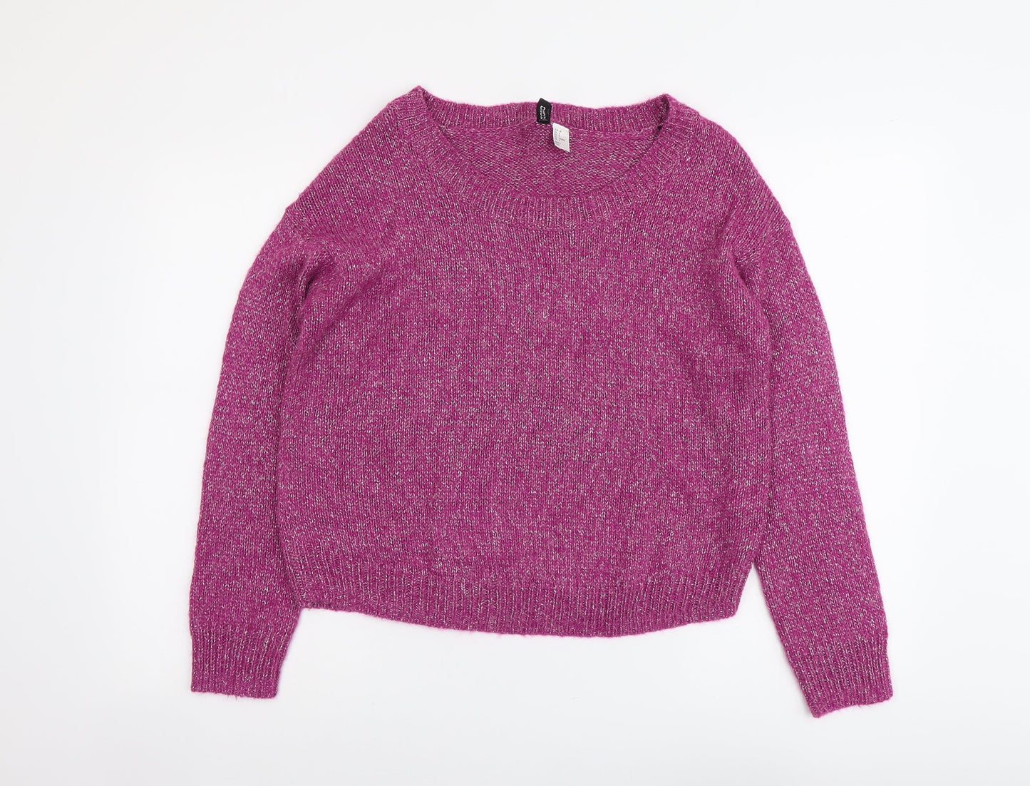 Womens UK Size 10 H&M Purple Pullover Jumper