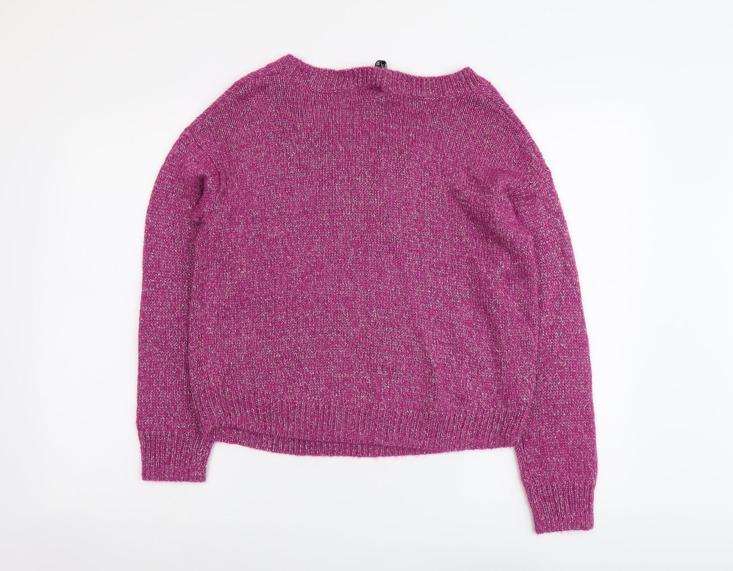 Womens UK Size 10 H&M Purple Pullover Jumper
