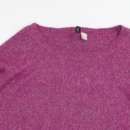 Womens UK Size 10 H&M Purple Pullover Jumper