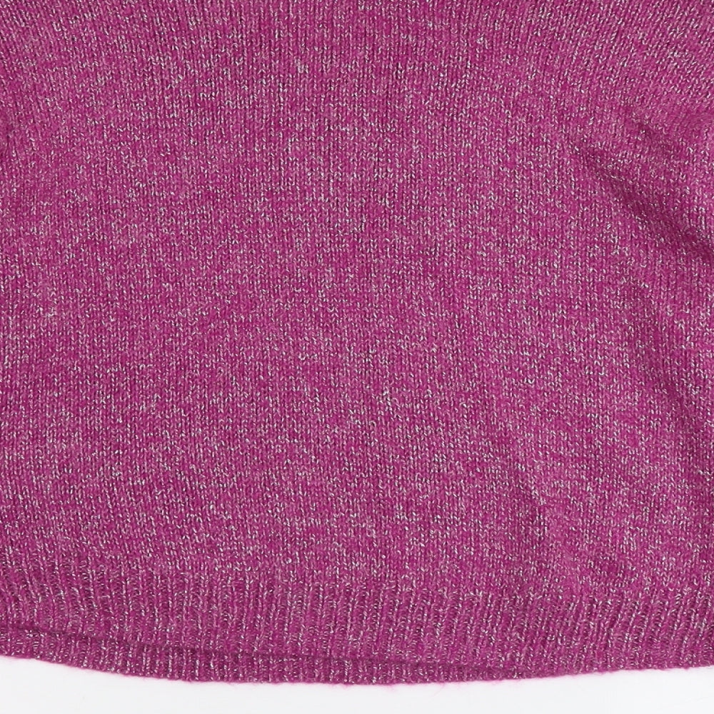 Womens UK Size 10 H&M Purple Pullover Jumper