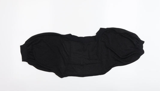Coast Womens Black V-Neck Viscose Cardigan Jumper Size S - Cropped