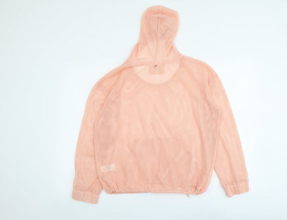 Workout Womens Pink Polyester Pullover Hoodie Size 10 Pullover