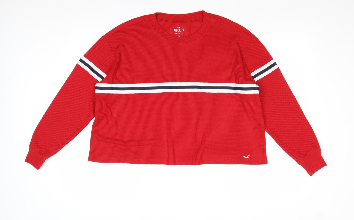 Hollister Womens Red Polyester Pullover Sweatshirt Size S Pullover