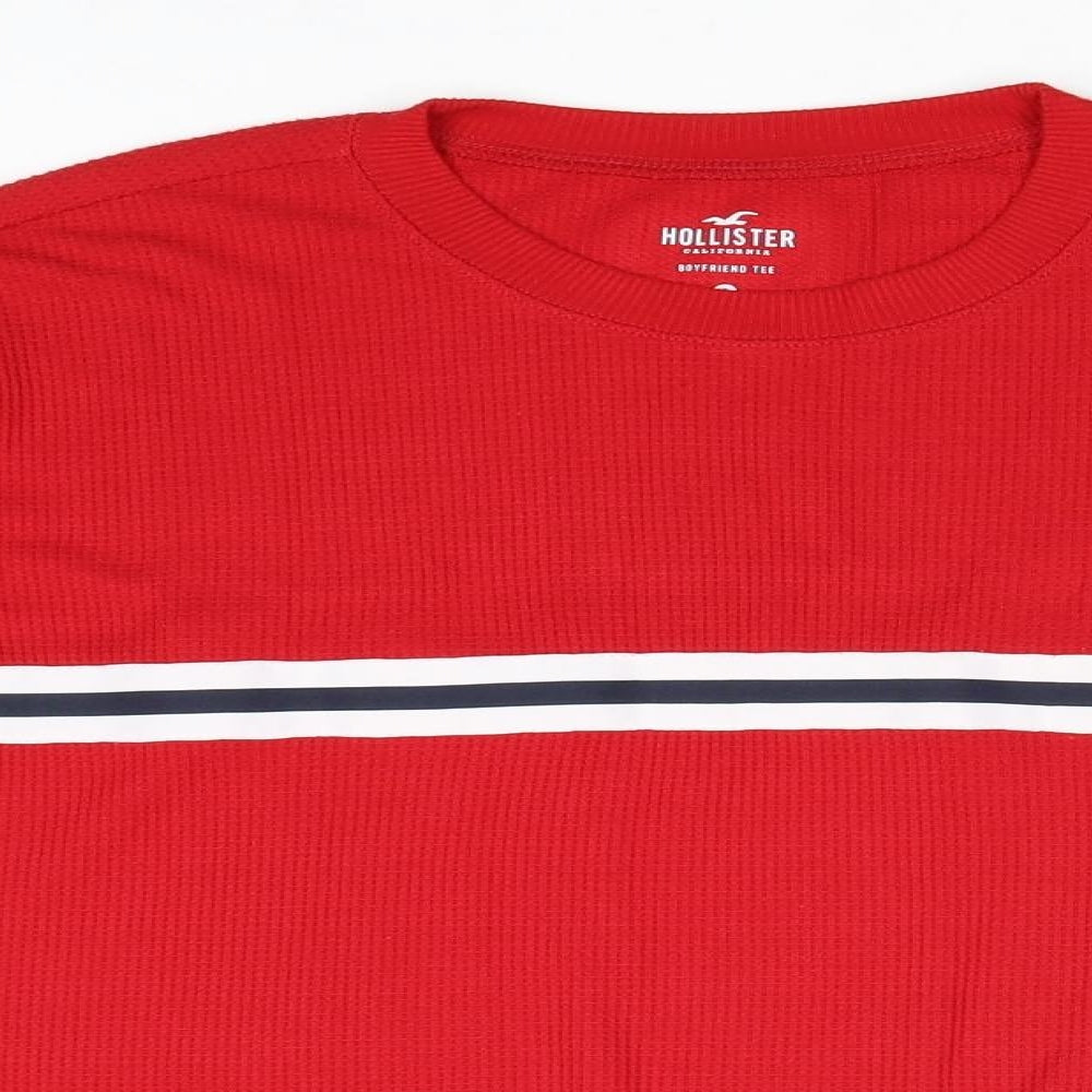 Hollister Womens Red Polyester Pullover Sweatshirt Size S Pullover