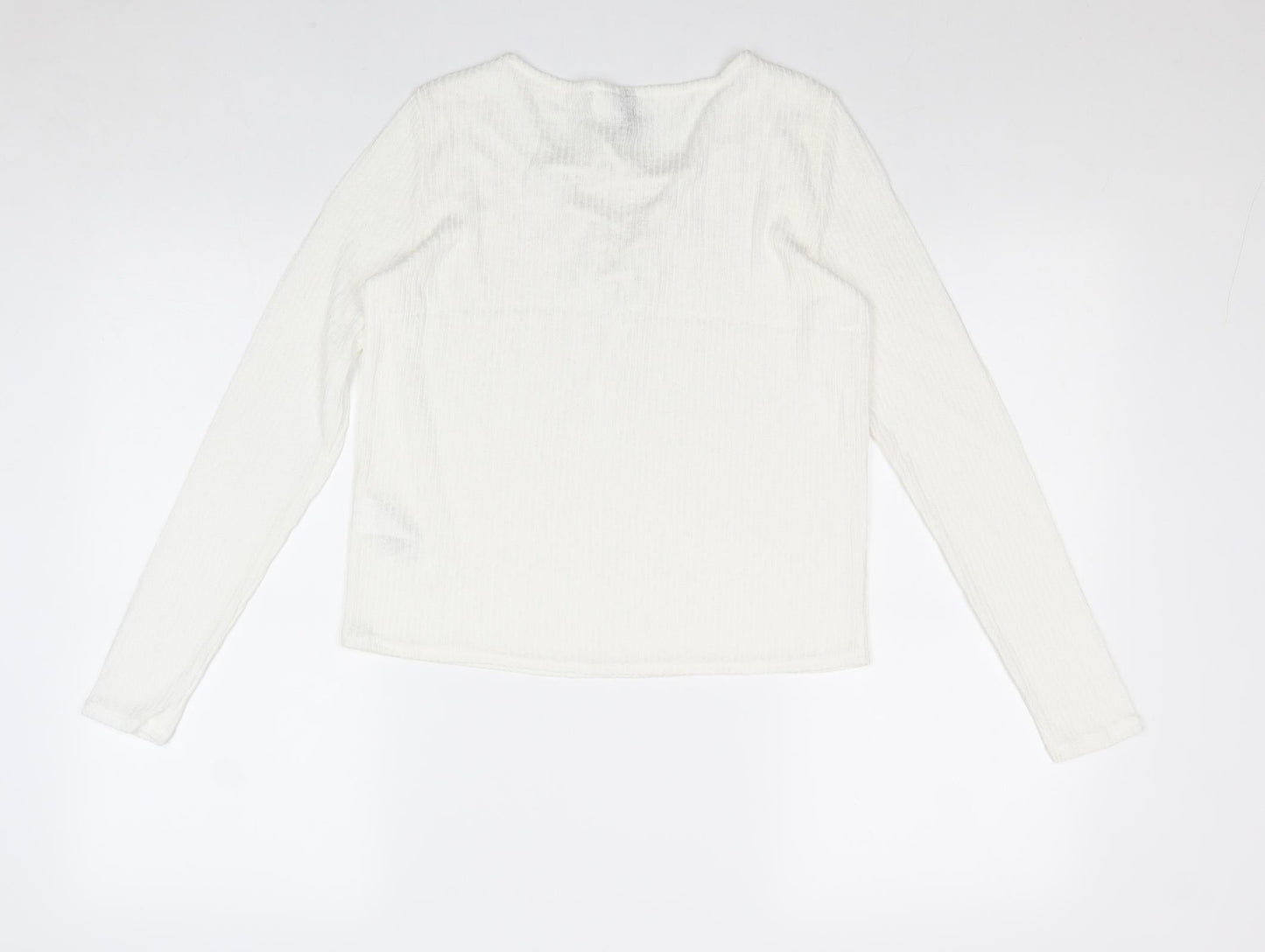 Womens UK Size S Divided by H&M Ivory Basic Blouse