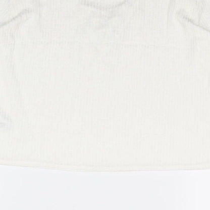 Womens UK Size S Divided by H&M Ivory Basic Blouse