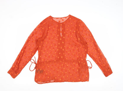 Womens UK Size 10 H&M Red Basic Blouse