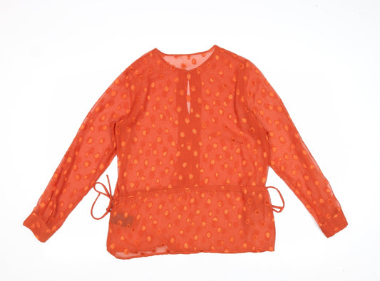 Womens UK Size 10 H&M Red Basic Blouse