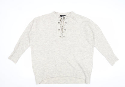 Womens UK Size M Atmosphere Beige Pullover Jumper