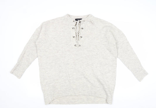 Womens UK Size M Atmosphere Beige Pullover Jumper