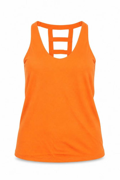 Womens UK Size 6 Atmosphere Orange Basic Tank