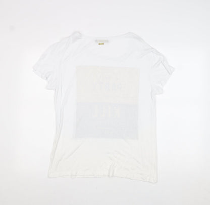 Womens UK Size L House White Basic Tank