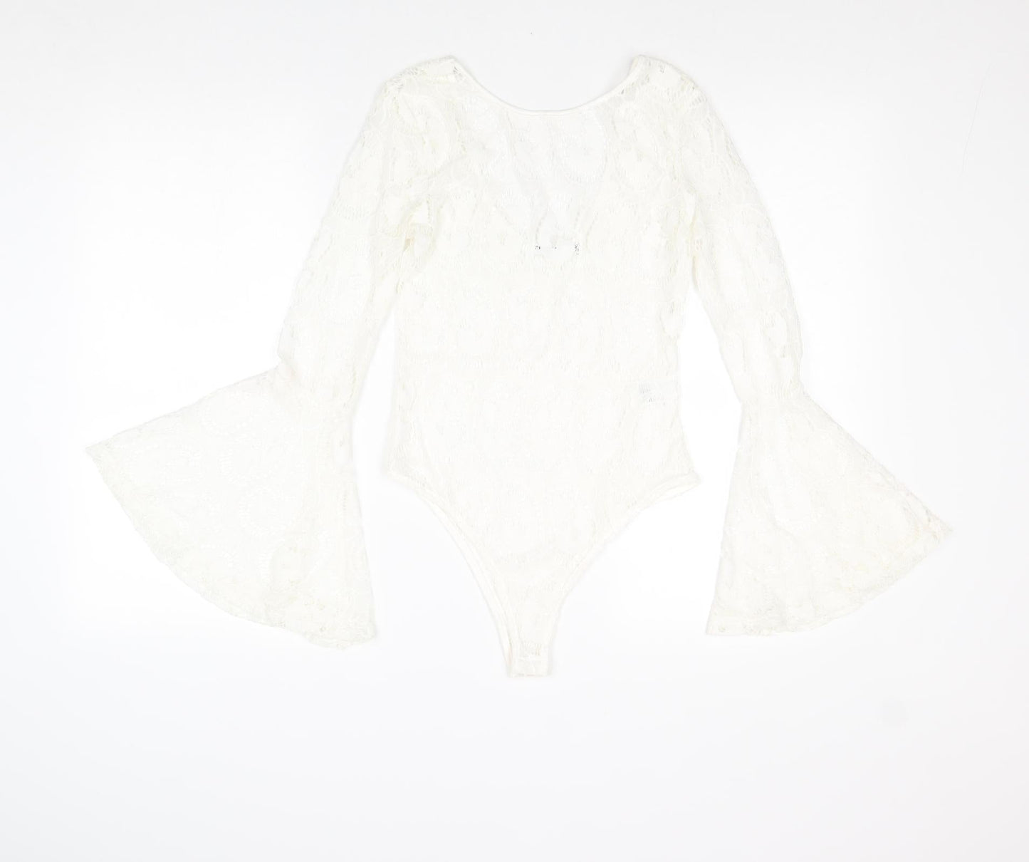 Seewe Womens Ivory Polyamide Bodysuit One-Piece Size S Snap - Size S-M