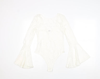 Seewe Womens Ivory Polyamide Bodysuit One-Piece Size S Snap - Size S-M