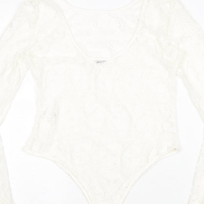 Seewe Womens Ivory Polyamide Bodysuit One-Piece Size S Snap - Size S-M
