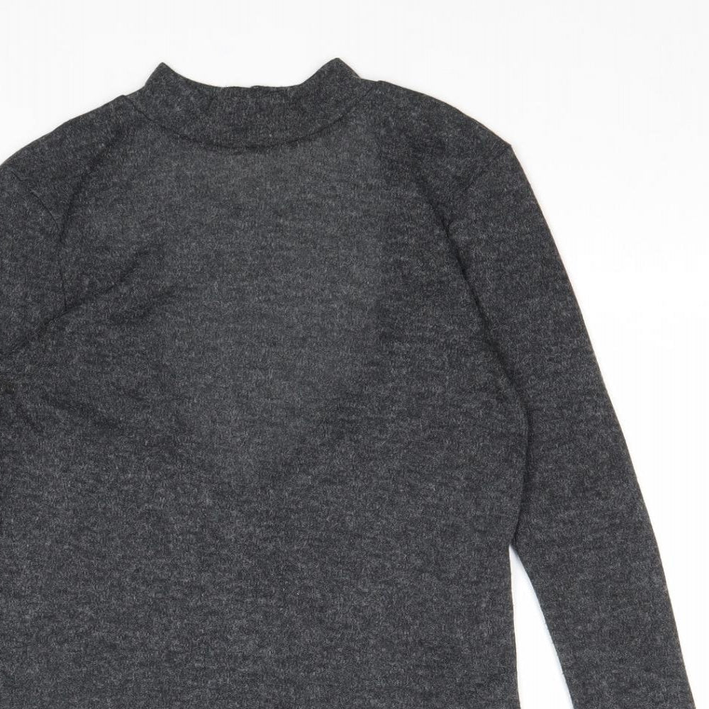 Womens UK Size XS H&M Grey Basic T-Shirt