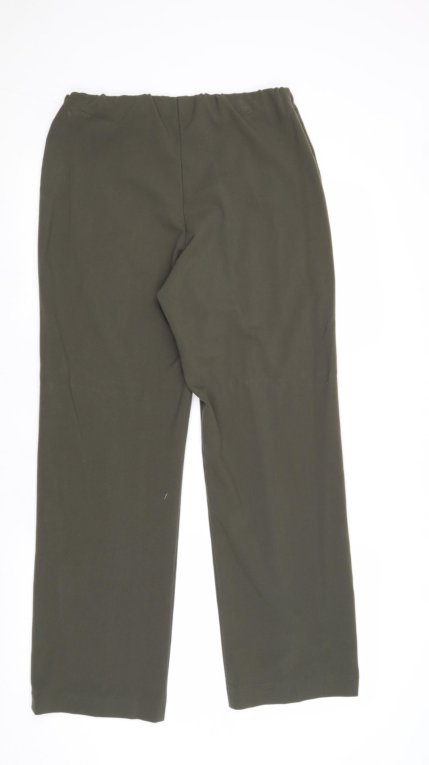 Autonomy Womens Green Polyester Trousers Size 10 Regular