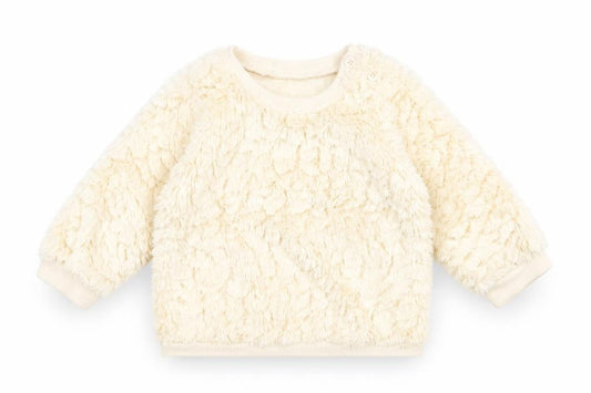 Matalan Girls Beige Polyester Pullover Jumper Size 9-12 Months Button - Faux Fur