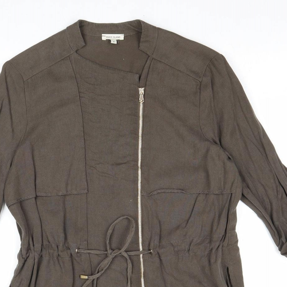 Womens UK Size 8 River Island Brown Jacket