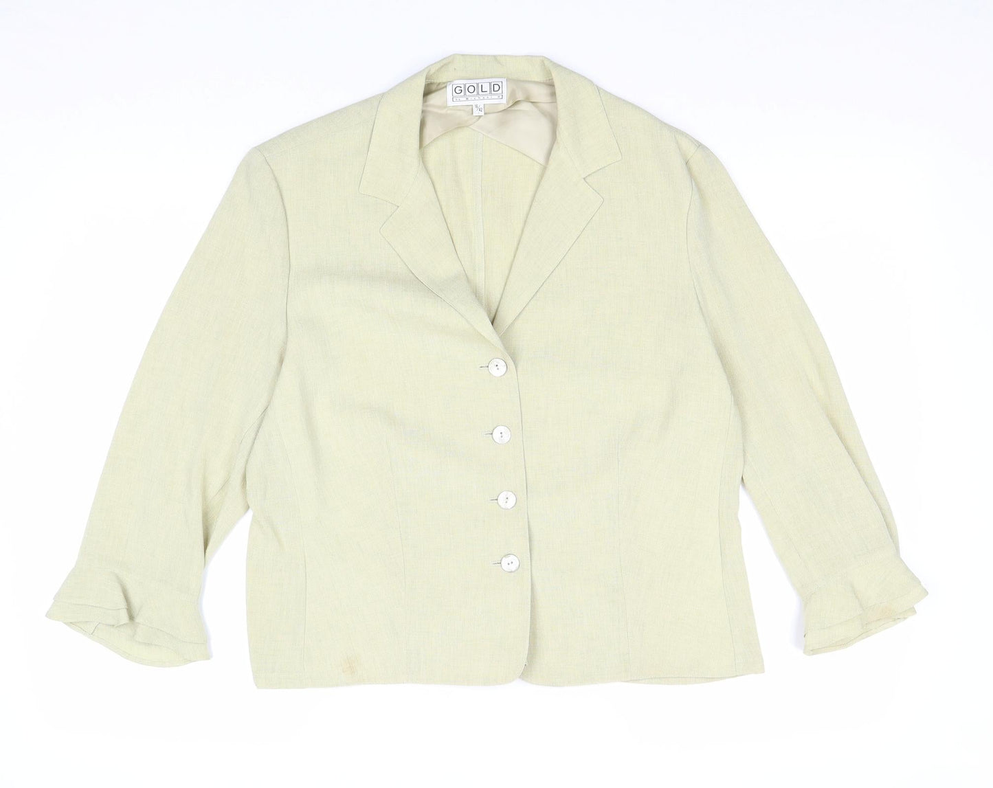Womens UK Size 16 Gold Yellow Jacket
